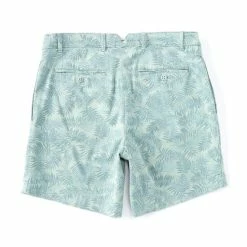 Outlet ✔️ Cremieux Soho Slim-Fit Palm Printed Garment-Dyed 7#double; Inseam Shorts Dusty Blue ???? -Cremieux Shop unnamed file 948
