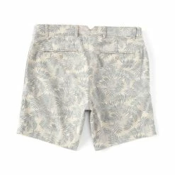 Outlet ✔️ Cremieux Soho Slim-Fit Palm Printed Garment-Dyed 7#double; Inseam Shorts Dusty Blue ???? -Cremieux Shop unnamed file 950