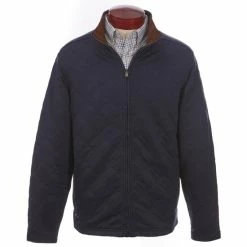 Promo ✔️ Cremieux Quilted Full-Zip Jacket Black Heather ????